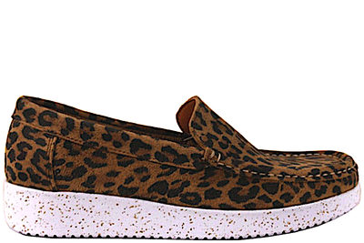 salg af NATURE ELIN I LEOPARD LOAFERS I PRÆGET RUSKIND