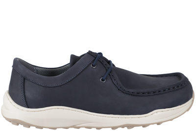 salg af NEW FEET DARK NAVY SKO I NAVYBLÅ OLIERET NUBUCK