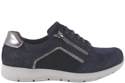 salg af NEW FEET BLÅ SKO MED STRETCH