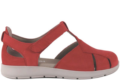 salg af NEW FEET RØD LUKKET SANDAL I NUBUCK