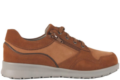 salg af NEW FEET BRUN SKO I GLAT OLIERET SKIND OG NUBUCK