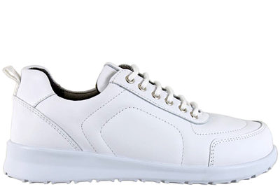 salg af NEW FEET SKO I HVIDT GLAT LÆDER