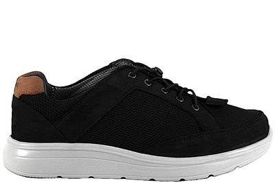 salg af NEW FEET HERRESKO I SORT OLIERET SKIND