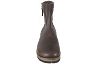 NEW FEET STØVLE I MØRKEBRUNT PRÆGET KALVESKIND