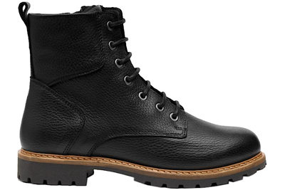salg af NEW FEET SORT GLAT SKINDS STØVLE