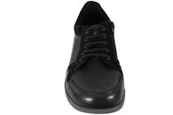NEW FEET SNØRESKO I SORT GLAT SKIND