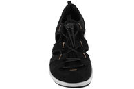 NEW FEET TRAVE SANDAL I SORT NUBUCK MED LUKKET TÅ