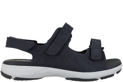salg af NEW FEET SANDAL I MØRKEBLÅ OLIERET SKIND