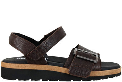 salg af NEW FEET SANDAL I MØRKEBRUNT KALVESKIND