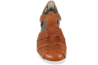NEW FEET LUKKET SANDAL I BRUNT GLAT SKIND