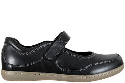salg af NEW FEET BALLERINA I SORT GLAT SKIND