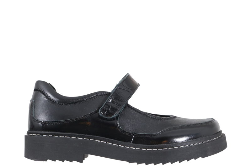 salg af NEW FEET BALLERINA WITH 1 VELCRO PLAIN LEATHER W STRETCH