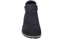 NEW FEET ANKELSTØVLE I NAVYBLÅ RUSKIND