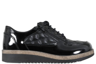 salg af NEW FEET SKO I SORT SKINDLAK