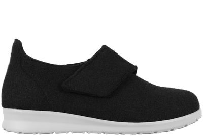 salg af NEW FEET SORT HJEMMESKO MED HÆLKAPPE