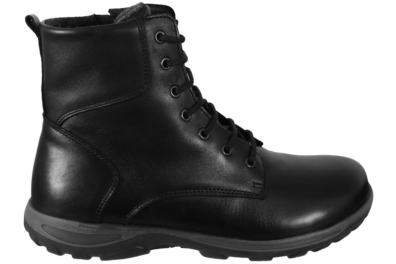 salg af NEW FEET VINTERSTØVLE I SORT GLAT SKIND