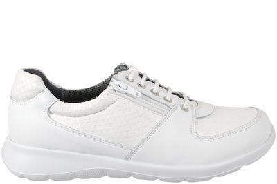 salg af NEW FEET SKO I HVIDT SKIND OG TEKSITL