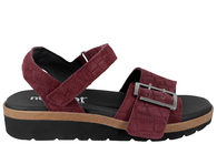 salg af NEW FEET SANDAL I BORDEAUX PRÆGET RUSKIND
