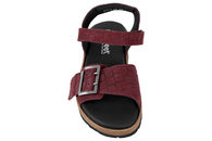 NEW FEET SANDAL I BORDEAUX PRÆGET RUSKIND