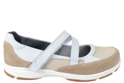 salg af NEW FEET BALLERINA I LYSEBLÅT NUBUCK