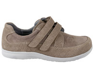 salg af NEW FEET SKO I BRUN RUSKIND MED TO VELCRO REMME