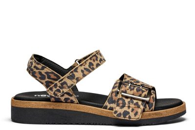 salg af NEW FEET SANDAL MED LEOPARD PRINT