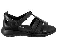 salg af NEW FEET SANDAL I SORT GLAT SKIND