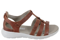 salg af NEW FEET SANDAL I BRUNT GLAT SKIND