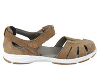 salg af NEW FEET SANDAL I SANDFARVET RUSKIND MED LUKKET TÅ