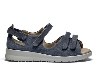 salg af NEW FEET SANDAL I PRÆGET SKIND MED HÆLKAPPE