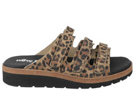 salg af NEW FEET SLENTERS MED TRE REMME I LEOPARD