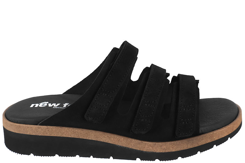 salg af NEW FEET SLENTERS I SORT RUSKIND