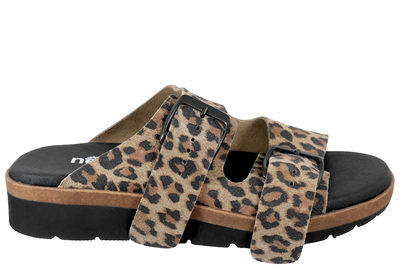 salg af NEW FEET SLENTERS MED LEOPARD LOOK