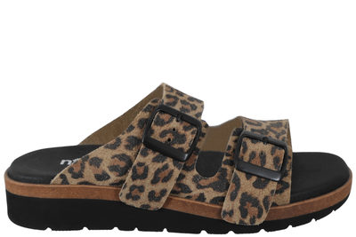 salg af NEW FEET SLENTERS MED LEOPARD LOOK