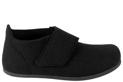 salg af NEW FEET HJEMMESKO I SORT MELERET ULD