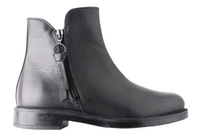 salg af NEW FEET SORT DAMESTØVLE I SKIND