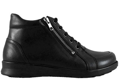 salg af NEW FEET STØVLE I SORT GLAT LÆDER MED ORTHOSTRECH