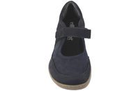 NEW FEET NAVY BLÅ BALLERINA I NUBUCK SKIND