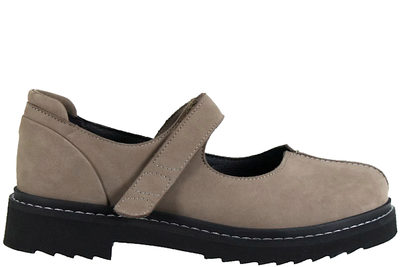 salg af NEW FEET BALLERINA I SANDFARVET NUBUCK