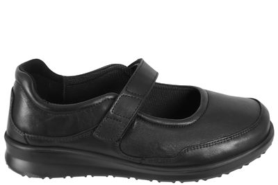 salg af NEW FEET BALLERINA I SORT GLAT SKIND
