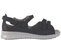 salg af NEW FEET BLÅ SANDAL I NUBUCK MED HÆLKAPPE