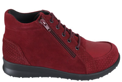 salg af NEW FEET DARK WINE ANKELSTØVLE I RUSKIND