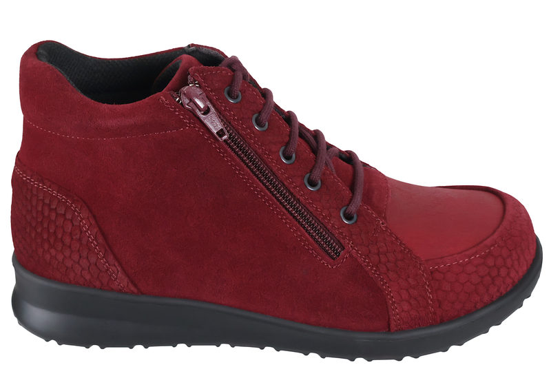 salg af NEW FEET DARK WINE ANKELSTØVLE I RUSKIND