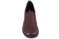 NEW FEET DARK WINE SKO I MØRKERØDT PRÆGET SKIND