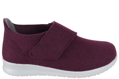 salg af NEW FEET FODFORMET HJEMMESKO I BORDEAUX ULDFILT