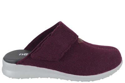salg af NEW FEET FODFORMET HJEMMESKO I BORDEAUX ULDFILT