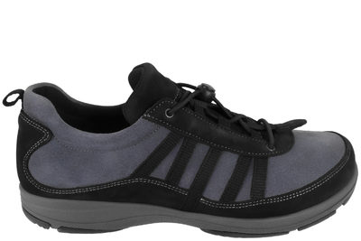 salg af NEW FEET LET LUK SKO I GRÅ OG SORT RUSKIND