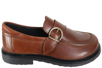 salg af NEW FEET LOAFERS I BRUNT GLAT SKIND