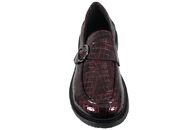NEW FEET LOAFERS I KROKOPRÆGET BORDEAUX SKIND MED LAK LOOK