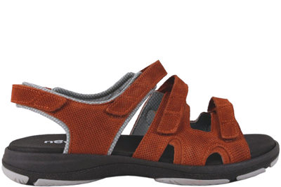 salg af NEW FEET RUSTFARVET SANDAL I PRÆGET KALVESKIND